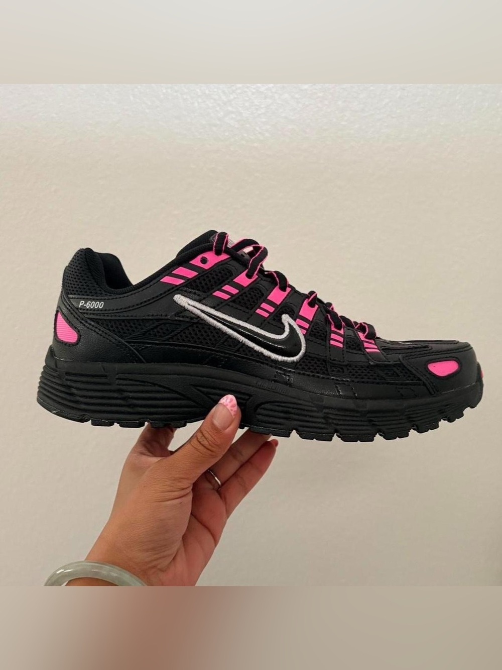 Nike Women’s P-6000 Black with Pink Accents Sneakers